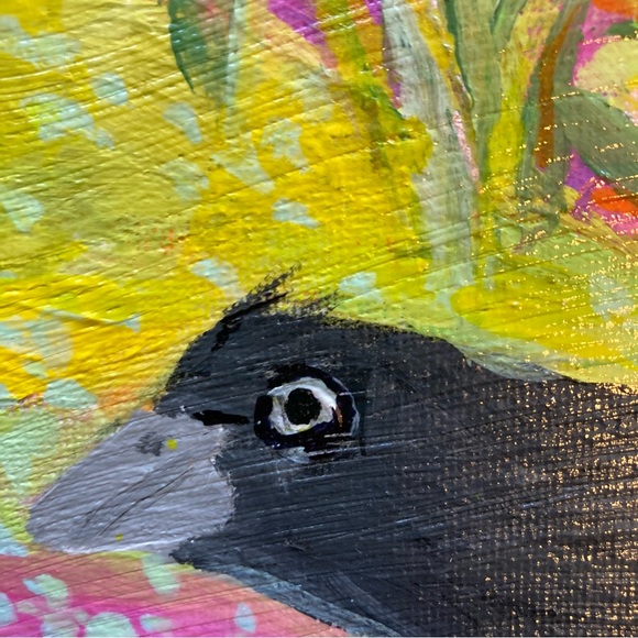 Crow Musings “An Original art Acrylic  Painting 8”x10”” On Canvas - Picture 9 of 10